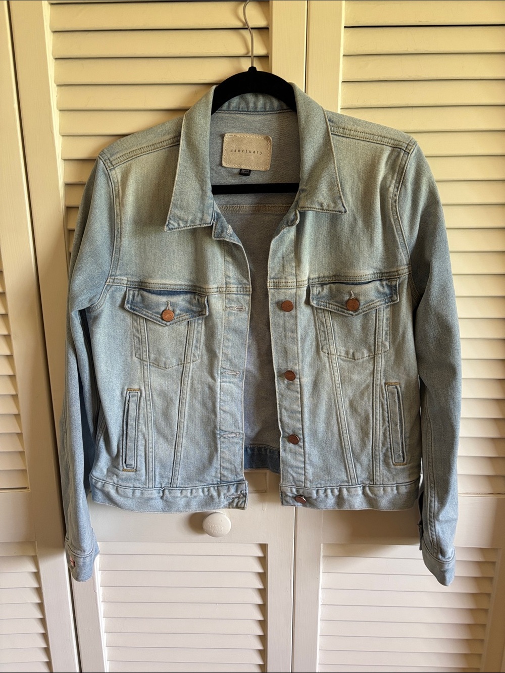 Sanctuary Pale Blue Denim Trucker Jacket
